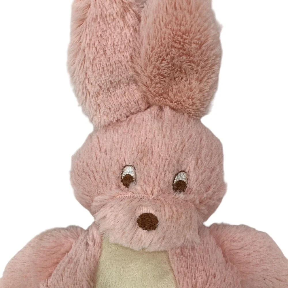 VINTAGE Elite Pet Squeaking Plush Stuffed‎ Toy Pink Easter Rabbit Long Ear 17 in
